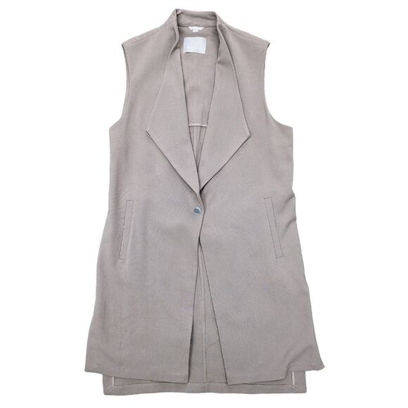 Soia & Kyo Women's Tan Longline Drape Sweater Vest Size Large - Picture 1 of 4